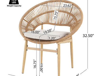 Cyril - Outdoor Papasan Style Dining Chair (Set of 2)