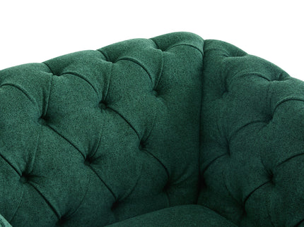 Chesterfield Style Swivel Club Chair With Button Tufted