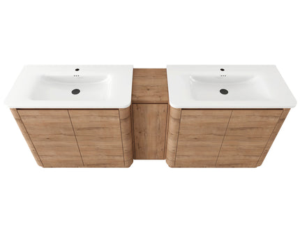 Soft Close Door Freestanding Bathroom Vanity With Sink, 1 Small Storage Cabinet