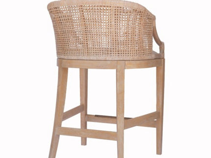 Casual Handcrafted Rattan Counter Stool