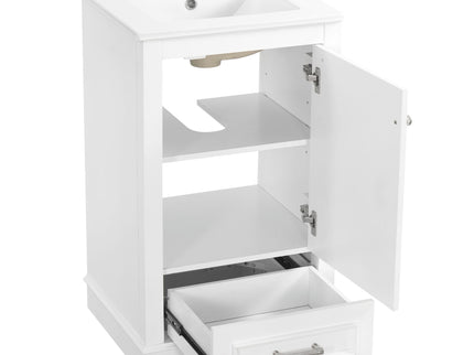 20" Bathroom Vanity With Sink, 1 Drawer, Freestanding Single Set