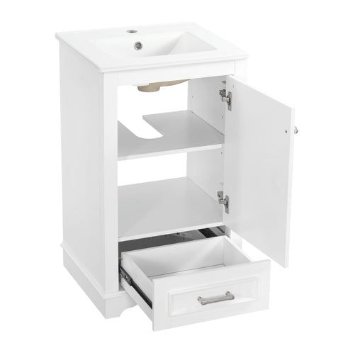 20" Bathroom Vanity With Sink, 1 Drawer, Freestanding Single Set