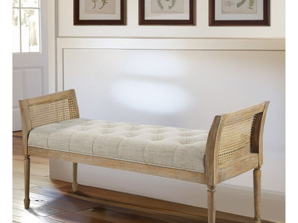 Accent Bench With Arm - Natural