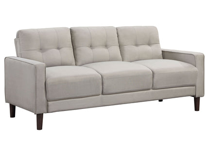 Harvey - 2 Piece Upholstered Tufted Sofa Set - Beige