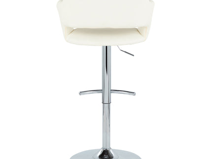 Margarite - Contemporary Ajustable Barstool With Swivel With Rounded T Footrest (Set of 2)