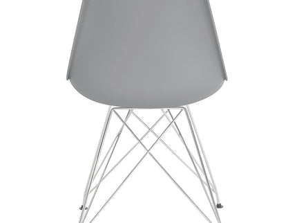 Padded Side Chair And Soft Upholstered Seat (Set of 2) - Gray