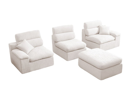 Corner Chaise Sofa With High Backrest