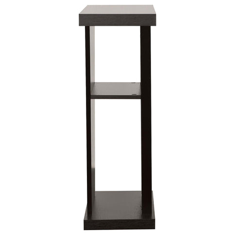 2 Shelf Console Table With V Shape Design - Brown