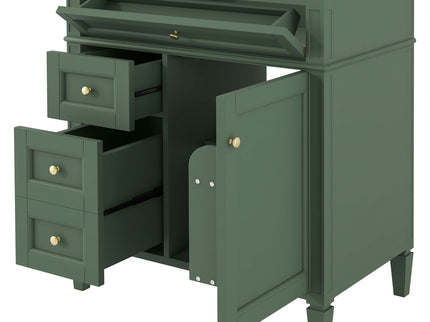 Bathroom Vanity With 2 Drawers And Tip-Out Drawer, Storage Cabinet