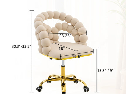 Puffy Bubble, Ball Chain Accent Chair With 5 Claw Casters