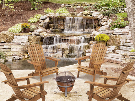 Lounge Patio Chair For Garden Outdoor Wooden Folding Adirondack Chair (Set of 2) Solid Cedar Wood Lounge Patio Chair For Garden