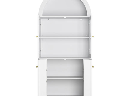 Modern Tech Inspired Dome Cabinet With LED Lighting