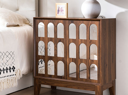Double Door Cabinet - Walnut