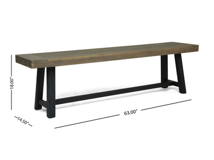Cloud - Outdoor Bench With Acacia Wood Frame And Slat Panel Design