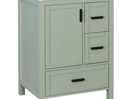 Bathroom Vanity With Sink, Soft-Close Doors, Double-Layer Shelf And 3 Drawers