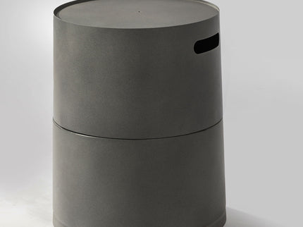 Propane Tank Cover Round Tank Holder Hide Away Side Table - Gray