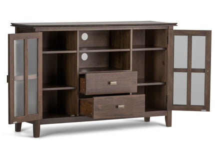 Artisan - Tall TV Media Stand - Natural Aged Brown