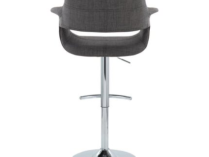 Vintage Flair - Mid Century Modern Adjustable Barstool With Swivel With Rounded T Footrest (Set of 2)