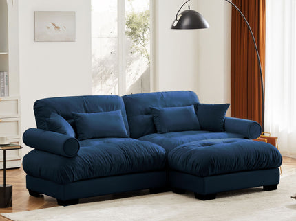 Super Comfort Oversized Modular Sectional Sofa With Movable Ottoman