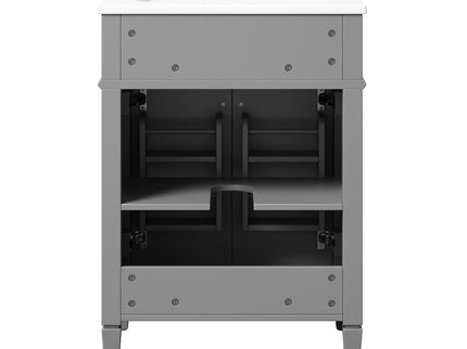 Bathroom Vanity With 2 Doors And Tip Out Drawer, Soft Closing Hinges