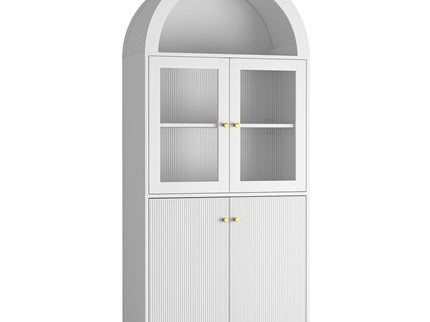 Modern Tech Inspired Dome Cabinet With LED Lighting