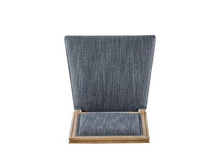 French Country Style Dining Chair With Upholstered Seating And Fluted Legs