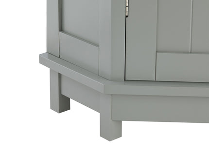 Bathroom Cabinet Triangle Corner Storage Cabinet With Adjustable Shelf Modern Style