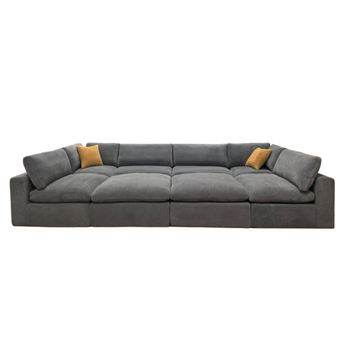 Custom Configuration Modular Sectional & Toss Pillows
