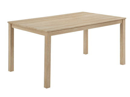 6 Piece Dining Table Set With Bench - Beige / Light Oak