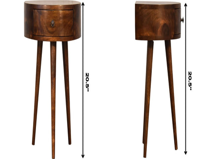 Semi Circle Nightstand - Chestnut