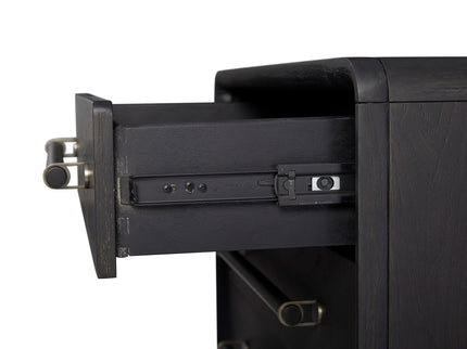 3 Drawer Nightstand With USB - Black