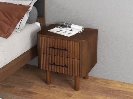 Logan - Nightsd Bed Side Tables With 2 Drawers - Brown