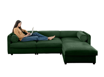 Contemporary Elegant Sofa With Storage And Ottoman
