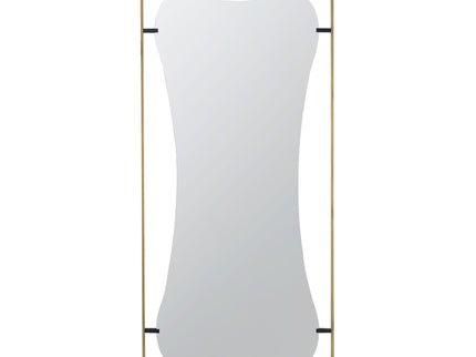 Poppy Mirror With Metal Frame Contemporary Design For Bathroom, Entryway Wall Decor