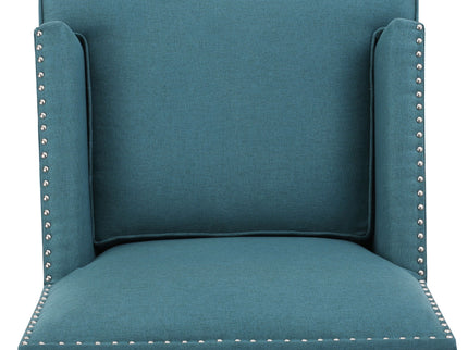 Serenada - Upholstered Fabric Club Chair With Nailhead Trim And Tapered Birch Legs