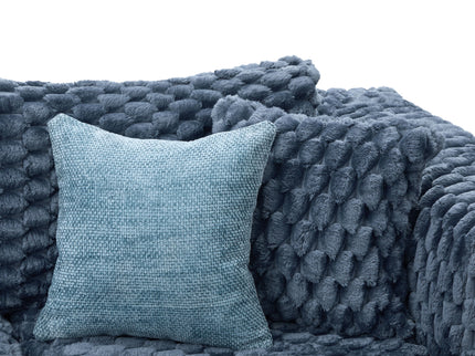 Modular Sectional Sofa, Boneless Couch With 2 Movable Ottomans