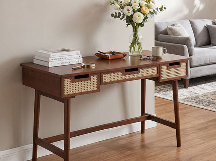 Writing Desk With 3 Drawers For Living Room