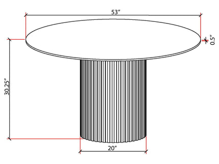 Quincy - Round Dining Table - White Marble