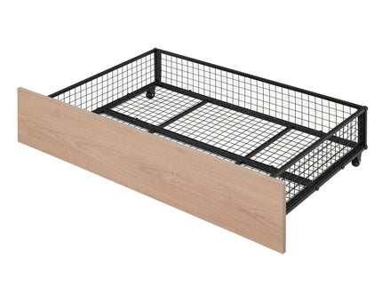 Triple Bunk Bed With Drawers, Multi-Functional Frame With Desks And Shelves In The Middle