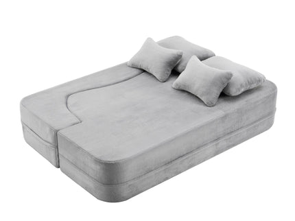 Modern Floor Sofa With 4 Pillows