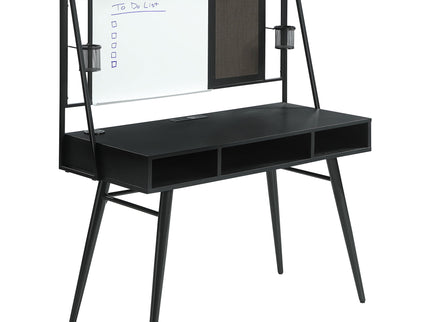 Darby - Writing Desk With USB Ports - Black