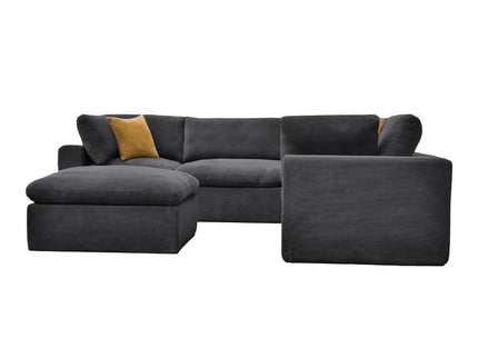 Custom Configuration Modular Sectional With Toss Pillows