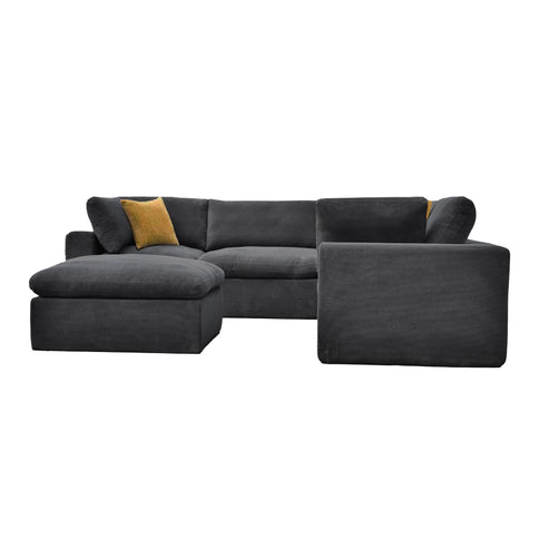 Custom Configuration Modular Sectional With Toss Pillows