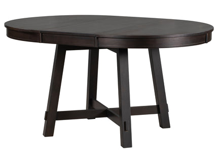 Gia - Round Extendable Dining Table With 16" Leaf Wood