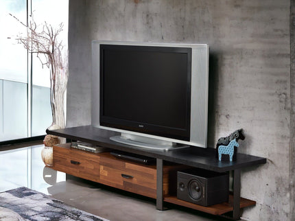 Elling - TV Stand - Walnut / Black