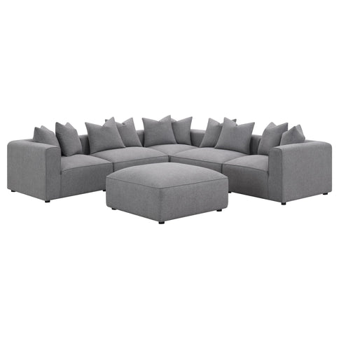 Amherst - Armless Chair With Accent Pillow - Gray