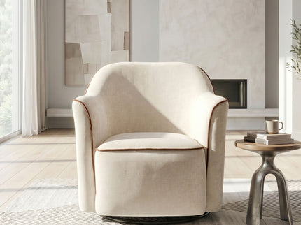 360° Swivel Accent Chair With Flared Arms
