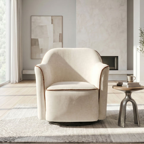 360° Swivel Accent Chair With Flared Arms