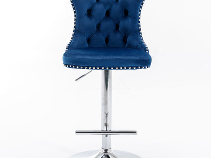 Swivel Barstools Adjusatble Seat Height From 25-33", Modern Upholstered Base Bar Stools With Backs Comfortable Tufted For Home Pub And Kitchen Island (Set of 2)