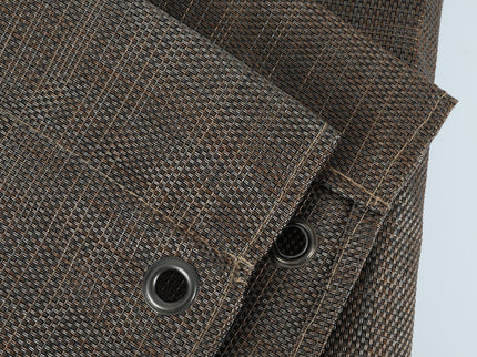 13' X 7.7' Outdoor Pergola Sun Shade Cover Cloth Patio Canopy Hdpe Permeable With Grommets - Brown